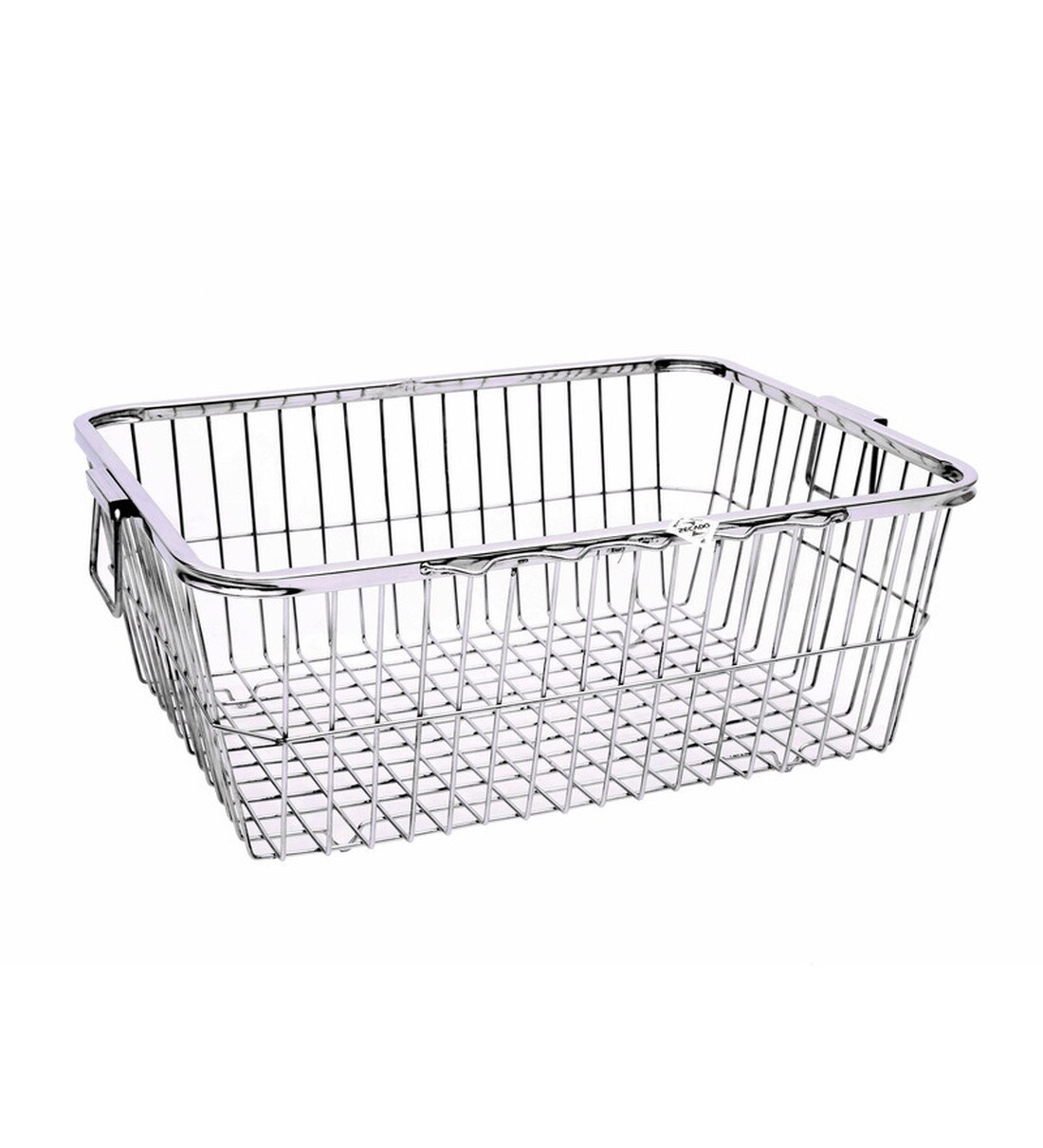 Buy Stainless Steel Utensil Basket In Silver 19 x 14 Inches By Zecado