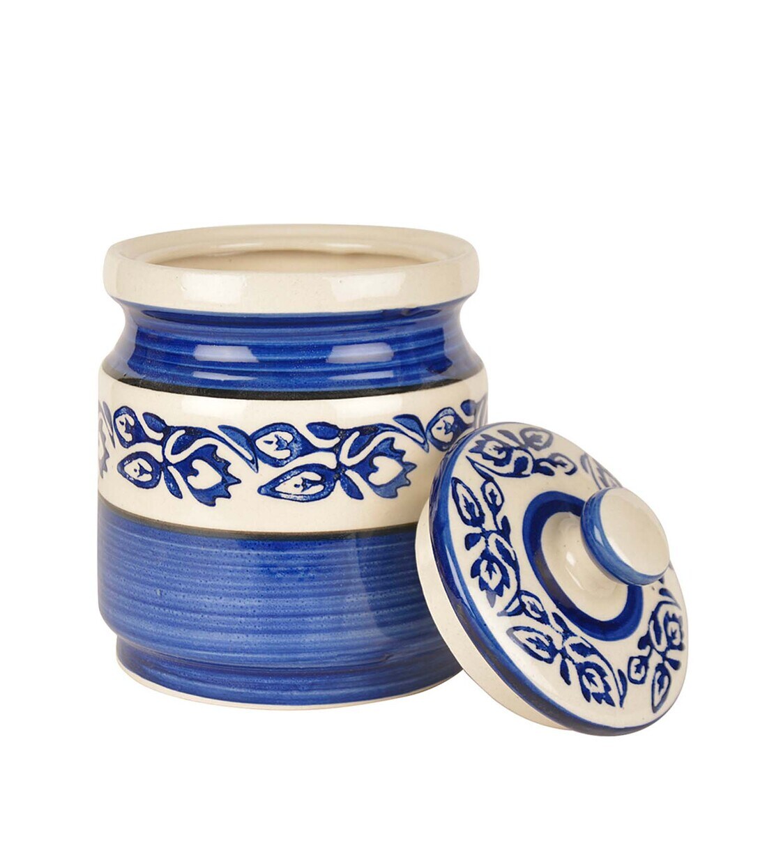 Buy Zeel 1200ml Ceramic Jar with Lid by StyleMyWay Online Jars and