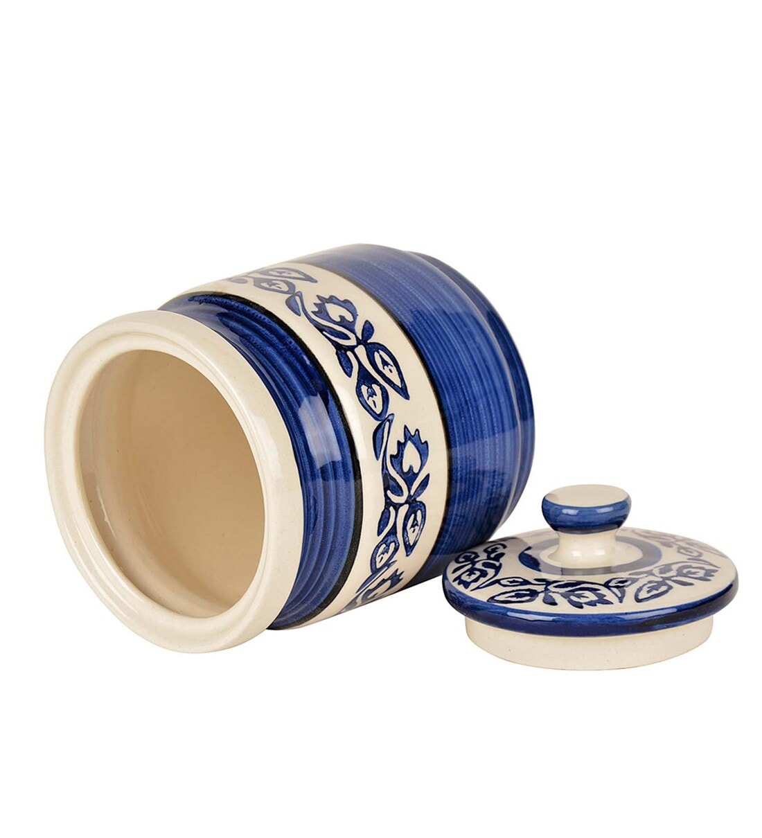 Buy Zeel 1200ml Ceramic Jar with Lid by StyleMyWay Online Jars and