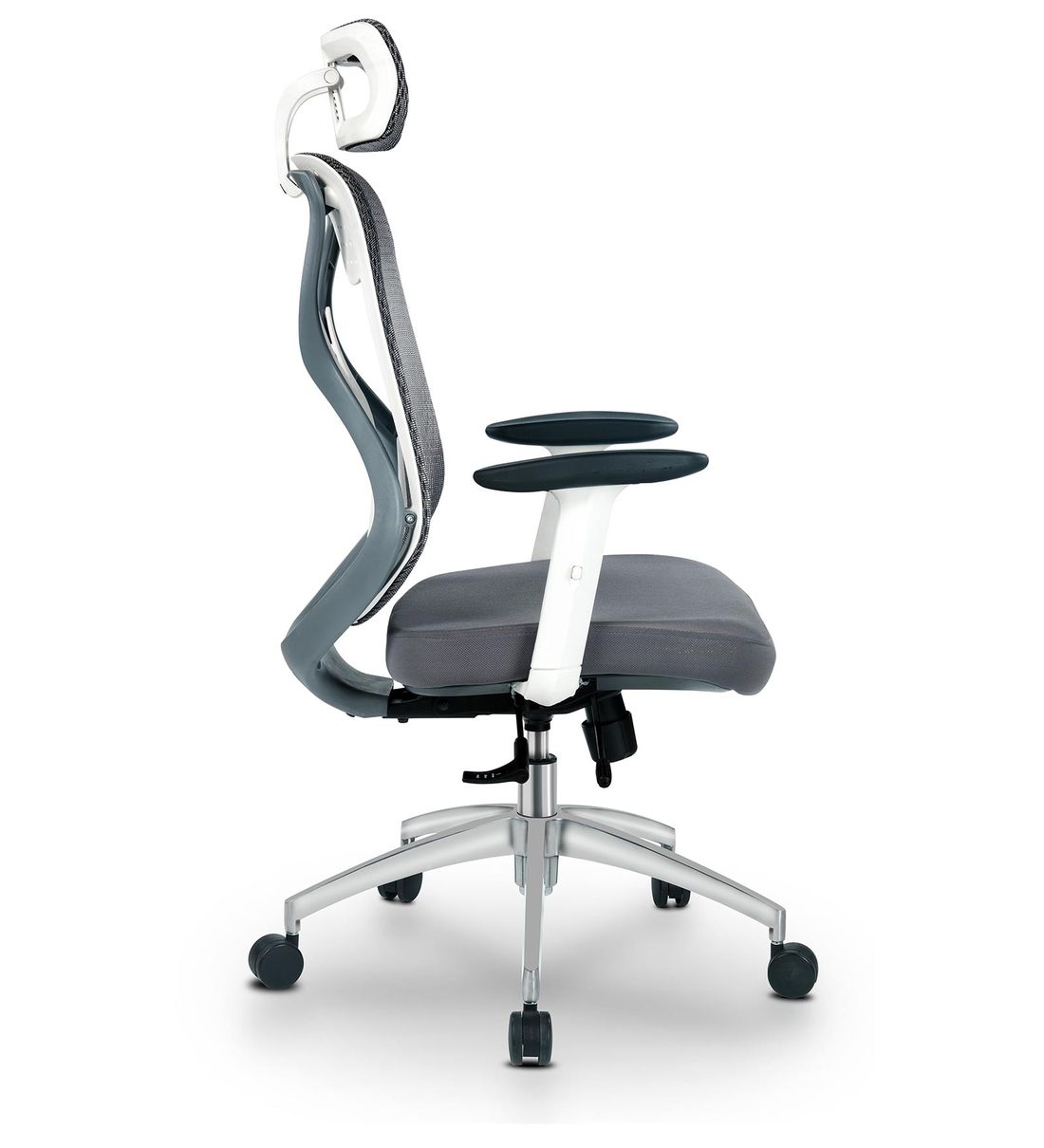 Buy Zen High Back Ergonomic Chair in Grey Colour by Oblique Online