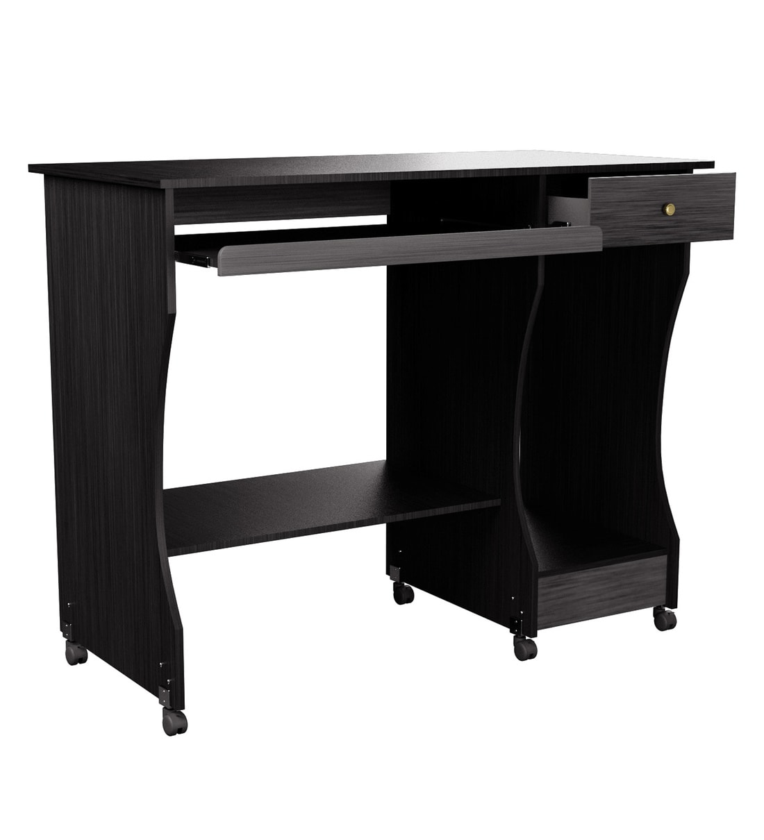 Buy Zenith Computer Table in Wenge Finish by Nilkamal Online Computer