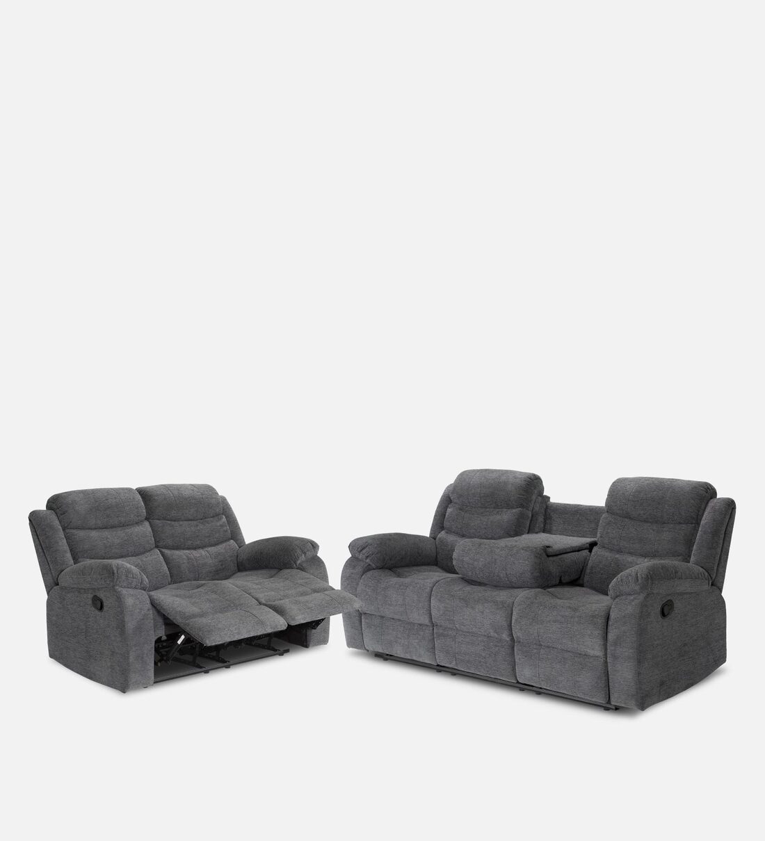 Buy Zerodha Manual Recliner Sofa Set (3+2) in Grey Colour at 30 OFF by