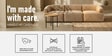 Zen Boucle 3 Seater Sofa In Beige Colour