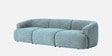 Zen Boucle 3 Seater Sofa In Blue Colour Zen Boucle 3 Seater Sofa In Blue Colour