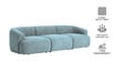 Zen Boucle 3 Seater Sofa In Blue Colour Zen Boucle 3 Seater Sofa In Blue Colour