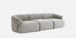 Zen Boucle 3 Seater Sofa In Chic Grey Colour