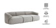 Zen Boucle 3 Seater Sofa In Chic Grey Colour