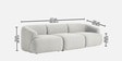 Zen Boucle 3 Seater Sofa In Cream Colour Zen Boucle 3 Seater Sofa In Cream Colour