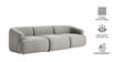 Zen Boucle 3 Seater Sofa In Grey Colour