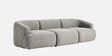 Zen Boucle 3 Seater Sofa In Grey Colour