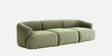 Zen Boucle 3 Seater Sofa In Olive Green Colour Zen Boucle 3 Seater Sofa In Olive Green Colour