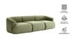 Zen Boucle 3 Seater Sofa In Olive Green Colour Zen Boucle 3 Seater Sofa In Olive Green Colour