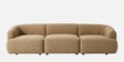 Zen Boucle 3 Seater Sofa In Tan Colour