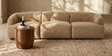 Zen Boucle 3 Seater Sofa In Tan Colour
