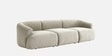 Zen Boucle 3 Seater Sofa In White Colour Zen Boucle 3 Seater Sofa In White Colour