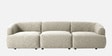 Zen Boucle 3 Seater Sofa In White Colour Zen Boucle 3 Seater Sofa In White Colour