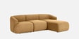 Zen Living 3 Seater Boucle LHS L Shaped Sofa In Tan Color