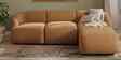 Zen Living 3 Seater Boucle LHS L Shaped Sofa In Tan Color