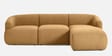 Zen Living 3 Seater Boucle LHS L Shaped Sofa In Tan Color