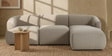 Zen Living 3 Seater Boucle RHS L Shaped Sofa In  Cr me Color