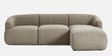 Zen Living 3 Seater Boucle RHS L Shaped Sofa In  Cr me Color