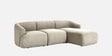Zen Living 3 Seater Boucle RHS L Shaped Sofa In  Cr me Color