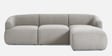 Zen Living 3 Seater Boucle RHS L Shaped Sofa In  Grey Color