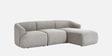 Zen Living 3 Seater Boucle RHS L Shaped Sofa In  Grey Color
