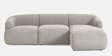 Zen Living 3 Seater Boucle RHS L Shaped Sofa In White Color