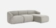 Zen Living 3 Seater Boucle RHS L Shaped Sofa In White Color