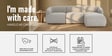 Zen Living 3 Seater Boucle RHS L Shaped Sofa In White Color
