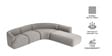 Zen Living LHS Sectional Sofa (3 + Lounger) In Chic Grey Color