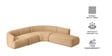 Zen Living LHS Sectional Sofa (3 + Lounger) In Creme Color