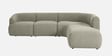 Zen Living LHS Sectional Sofa (3 + Lounger) In Creme Color