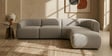 Zen Living LHS Sectional Sofa (3 + Lounger) In Grey Color