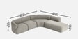 Zen Living LHS Sectional Sofa (3 + Lounger) In Grey Color