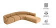 Zen Living LHS Sectional Sofa (3 + Lounger) In Tan Color