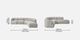 Zen Living Rhs Sectional Sofa (3 + Lounger) In Chic Grey Color