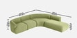 Zen Living LHS Sectional Sofa In Green Color