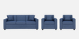 Zenara Fabric Sofa Set (3+1+1) in Blue Colour