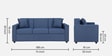 Zenara Fabric Sofa Set (3+1+1) in Blue Colour
