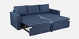Zenari Fabric 3 Seater Pull Out Sofa Cum Bed In Navy Blue Colour