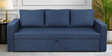 Zenari Fabric 3 Seater Pull Out Sofa Cum Bed In Navy Blue Colour