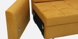 Zenith Fabric Sofa Cum Bed In Tangy Yellow Colour With Storage