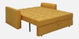 Zenith Fabric Sofa Cum Bed In Tangy Yellow Colour With Storage