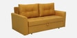 Zenith Fabric Sofa Cum Bed In Tangy Yellow Colour With Storage