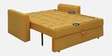 Zenith Fabric Sofa Cum Bed In Tangy Yellow Colour With Storage