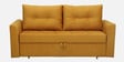 Zenith Fabric Sofa Cum Bed In Tangy Yellow Colour With Storage