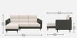 Zenith 5 Seater Rhs Sofa In Beige Colour