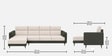 Zenith 6 Seater Rhs Sofa In Beige Colour Zenith 6 Seater Rhs Sofa In Beige Colour